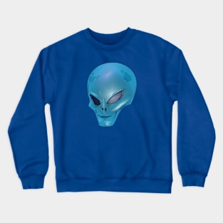 Turquoise Alien Creature Crewneck Sweatshirt